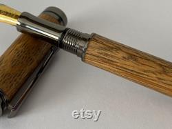 Irish Whiskey Barrel Fountain Pen Style 2 Handcrafted Wooden Oak Pen