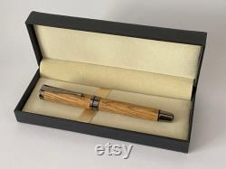 Irish Whiskey Barrel Fountain Pen Style 2 Handcrafted Wooden Oak Pen