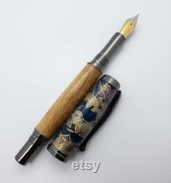 Japanese Camphor Wood Fountain Pen Origami Paper Cap Handmade Pen Wooden Pen -Jowo Nib