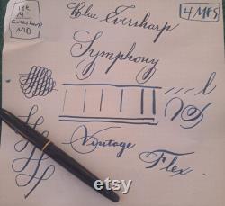 Large (5.51 ) Blue Eversharp Symphony 1940's Vintage Fountain Pen 4MFS to 2.5mm Excellent Daily Writer