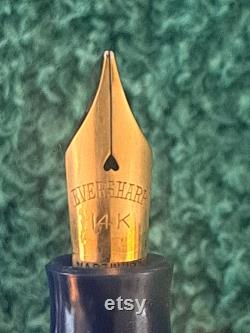 Large (5.51 ) Blue Eversharp Symphony 1940's Vintage Fountain Pen 4MFS to 2.5mm Excellent Daily Writer