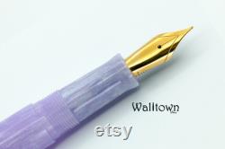 Lilac Pearl Watts Slim Model 6 Jowo Nib Handmade Fountain Pen