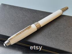MONTBLANC 163 White Solitaire Classique Series Silver Meisterstuck Personalized Gifts