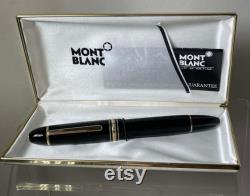 MONTBLANC Meisterstuck 149, Diplomat 14K, (M) Nib, FOUNTAIN PEN Full Set with Vintage Clam Shell Box and Papers