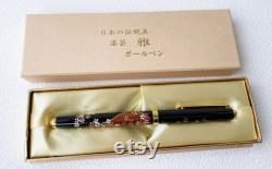 Maki-e Urushi Lacquer Makie Ballpoint Pen Yamanaka lacquerware Cherry Fuji Japan