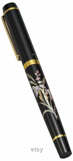 Maki-e Urushi Lacquer Makie Fountain Pen Yamanaka lacquerware Orchid Motif Japan