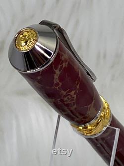 Maroon and Gold Fountain Pen