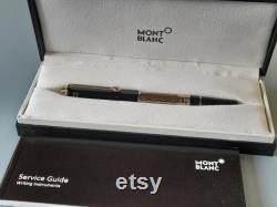 MontBlanc Rollerball Ballpoint Fountain Pen Serial Number silver Black color