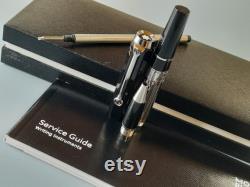 MontBlanc Rollerball Ballpoint Fountain Pen Serial Number silver Black color