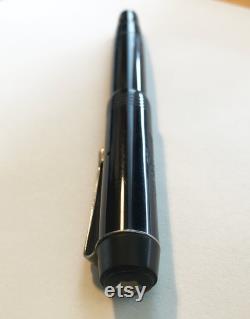 MontBlanc piston filler 232 M, 3 engraved cap rings, war production, D.R.P. very rarely noble spring 585
