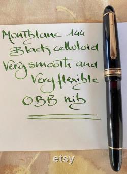 Montblanc 144G- black celluloid OBB flexible nib