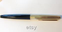 Montblanc Classic 124 Piston Filler Gold Black, 585 Spring, 1970s, As good as new