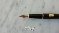 Montblanc Meisterstuck 144 West Germany black precious resin fountain pen with 14kt gold nib