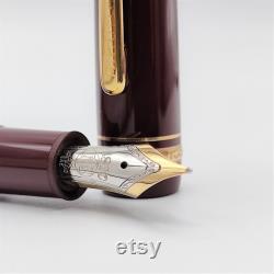 Montblanc Meisterstuck 146 fountain pen burgundy color with 14k gold bicolor nib