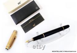 Montblanc Meisterstuck 163 Black Refurbished Gold Fountain Ink Pen