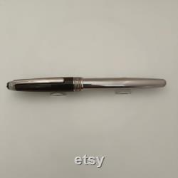 Montblanc Meisterstuck Solitaire Carbon Fiberand Steel Fountain Pen