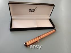 Montblanc Metal single roller pen Classic Color Golden with the box personalized gifts Used Pen