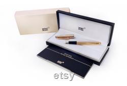 Montblanc Solitaire 163 Full Gold Barley Fountain Ink Pen Refurbished