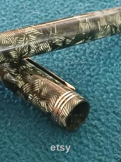 Moore 94A (1937-42) Striped Double Jeweled 1930's Vintage Fountain Pen Massive Soft Superflex MFS3 Flex to 2.97mm