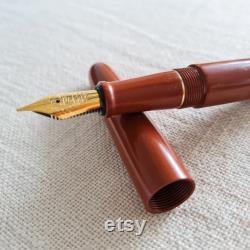 N2S Brown Ebonite Handmade Fountain Pen