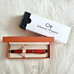 N6CI Nikko Ebonite and Amber PEI Handmade Fountain Pen