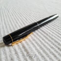 N6C Nikko Ebonite Black Handmade Fountain Pen