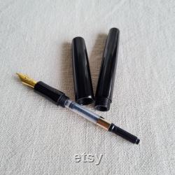 N6 Nikko Ebonite (Noble Black) Handmade Fountain Pen