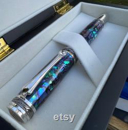 Natural Blue Majestic Fountain Pen Handmade Gift for her Gift for him Free Shipping