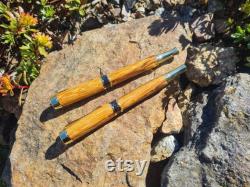 Noble hand-turned writing instrument set from Marble Wood
