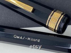 Omas Milord black resin fountain pen 1980s