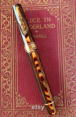 Omas Paragon Arco bronze celluloid unused 14 ct nib