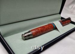 Omega Gun Metal Red Mallee and Opal Fountain Pen