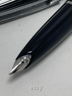 On sale, 1962 Sheaffer imperial 1 C fountain pen, 14k white gold nib, skripsert pen, black imperial pen, touchdown pen, rare pen, gift for