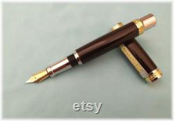 Original handmade ebony wood fountain pen.
