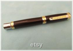 Original handmade ebony wood fountain pen.