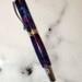 Orion Purple Galaxy DiamondCast Fountain and Rollerball Pen real CRUETLY FREE DIAMONDS F nib