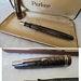 PARKER VACUMATIC Golden brown tiger pearl fountain pen Original in gift box 1950s