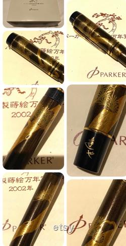 Parker 2002 Duofold Maki-e LE Ichimatsu (Young Pine Tree) Fountain Pen 17 70 New