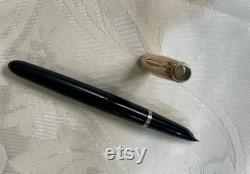 Parker 51 Fountain Pen Navy Blue with 12K Gold Filled Cap and Jewel Top Vintage Made in USA