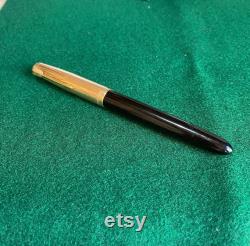 Parker 51 rolled gold cap fountain pen, short clip, aeromatic, Made in England