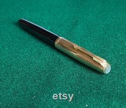 Parker 51 rolled gold cap fountain pen, short clip, aeromatic, Made in England