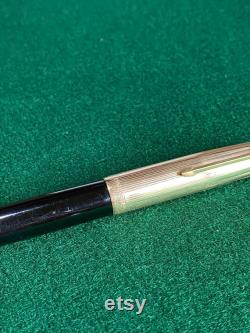 Parker 51 rolled gold cap fountain pen, short clip, aeromatic, Made in England