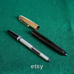 Parker 51 rolled gold cap fountain pen, short clip, aeromatic, Made in England