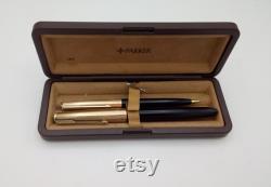 Parker 51 set fountain pen pencil rolled gold pen cap 1950s
