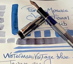 Parker Duofold International Blue Mosaic unused fountain pen M nib