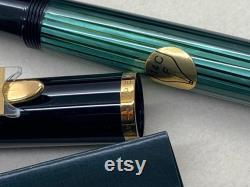 Pelikam400 old style green striped unused with box- fountain pen