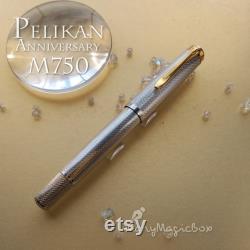 Pelikan Souverän 750 Jubilee Silver Fountain pen -Limited edition nib B -Mint condition
