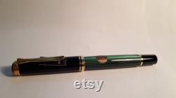 Pelikan Souverän M600 Fountain Pen, Medium Nib, Black Green