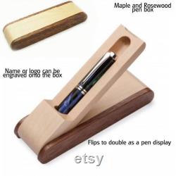 Personalized fountain pen in Bocote wood.