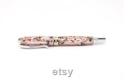 Pink Fountain Pen Pink Rollerball Pen Hand-crafted from Päua Abalone Luxury Baby Pink Abalone Pen Abalone Shell Pen Executive Gift